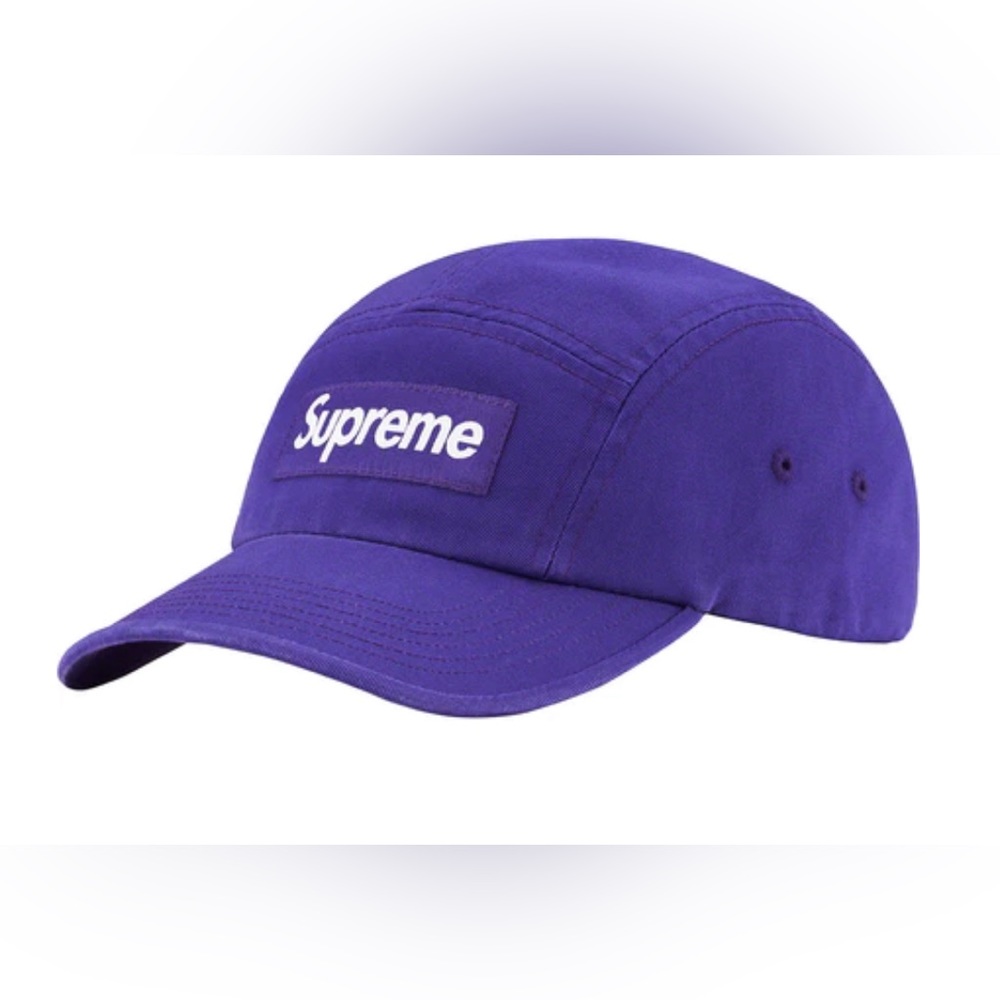 Supreme Washed Chino Twill Camp Cap Purple